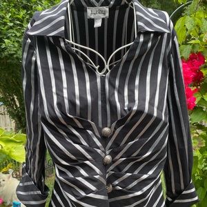 Joseph Ribkoff Black/silver designer blouse